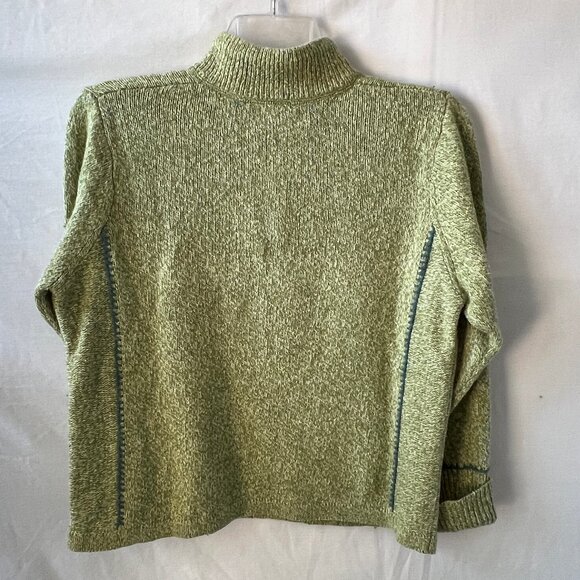 Women's Woolrich Aloe Heather Green Sweater, 1/4 Zip, Size Large, #9624, EUC! - Picture 3 of 15